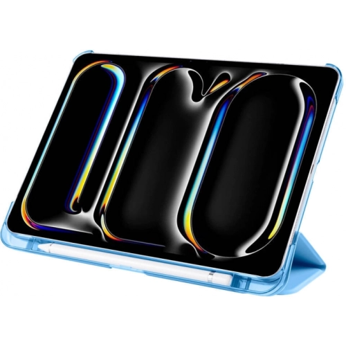 Apple iPad Pro 11 2024 Tablet Kılıfı Flip Smart Standlı Kalem Bölmeli Akıllı Kapak Smart Cover - Kırmızı