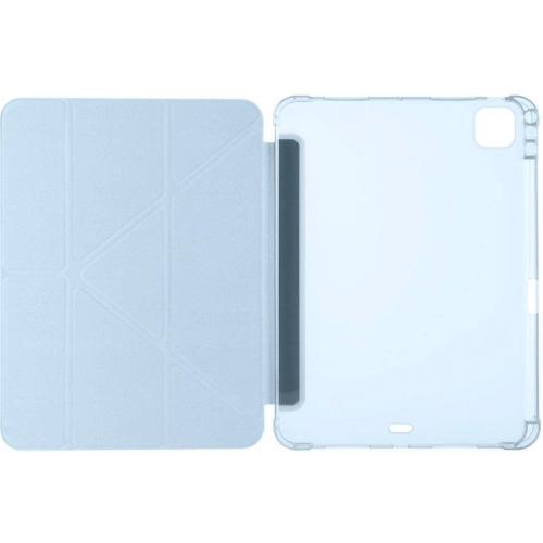 Apple iPad Pro 11 2024 Tablet Kılıfı Standlı Tri Folding Kalemlikli Silikon Smart Cover - Kırmızı