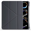 Apple iPad Pro 11 2024 Tablet Kılıfı Standlı Tri Folding Kalemlikli Silikon Smart Cover - Lacivert