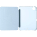 Apple iPad Pro 11 2024 Tablet Kılıfı Standlı Tri Folding Kalemlikli Silikon Smart Cover - Lila