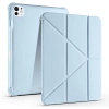 Apple iPad Pro 11 2024 Tablet Kılıfı Standlı Tri Folding Kalemlikli Silikon Smart Cover - Mavi