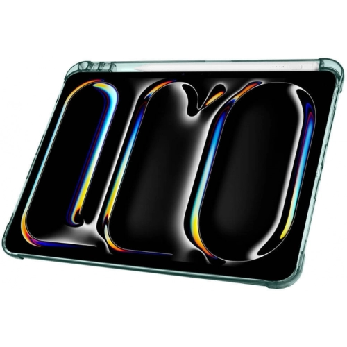 Apple iPad Pro 11 2024 Tablet Kılıfı Standlı Tri Folding Kalemlikli Silikon Smart Cover - Rose Gold