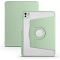Apple iPad Pro 11 2024 Tablet Kılıfı Termik Kalem Bölmeli Dönebilen Standlı Kapak - Açık Yeşil