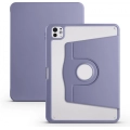 Apple iPad Pro 11 2024 Tablet Kılıfı Termik Kalem Bölmeli Dönebilen Standlı Kapak - Lavanta Grisi