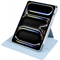 Apple iPad Pro 11 2024 Tablet Kılıfı Termik Kalem Bölmeli Dönebilen Standlı Kapak - Siyah