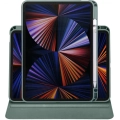 Apple iPad Pro 11 inç 2020 Tablet Kılıfı Termik Kalem Bölmeli Dönebilen Standlı Kapak - Yeşil