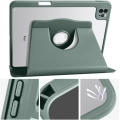 Apple iPad Pro 11 inç 2020 Tablet Kılıfı Termik Kalem Bölmeli Dönebilen Standlı Kapak - Yeşil