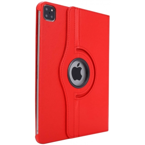 Apple iPad Pro 11 inç 2021 (3. Nesil) Tablet Kılıfı 360 Derece Dönebilen Standlı Kapak - Kırmızı