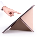 Apple iPad Pro 11 inç 2021 (3. Nesil) Tablet Kılıfı Standlı Tri Folding Kalemlikli Silikon Smart Cover - Pembe