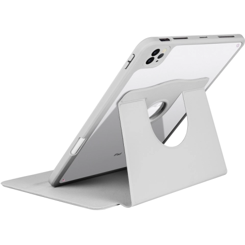 Apple iPad Pro 11 inç 2021 (3. Nesil) Tablet Kılıfı Termik Kalem Bölmeli Dönebilen Standlı Kapak - Gri