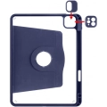 Apple iPad Pro 11 inç 2021 (3. Nesil) Tablet Kılıfı Termik Kalem Bölmeli Dönebilen Standlı Kapak - Lacivert