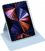 Apple iPad Pro 11 inç 2021 (3. Nesil) Tablet Kılıfı Termik Kalem Bölmeli Dönebilen Standlı Kapak - Mavi