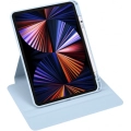 Apple iPad Pro 11 inç 2021 (3. Nesil) Tablet Kılıfı Termik Kalem Bölmeli Dönebilen Standlı Kapak - Mavi