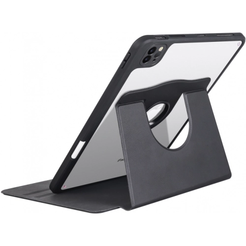 Apple iPad Pro 11 inç 2021 (3. Nesil) Tablet Kılıfı Termik Kalem Bölmeli Dönebilen Standlı Kapak - Siyah