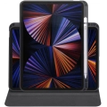 Apple iPad Pro 11 inç 2021 (3. Nesil) Tablet Kılıfı Termik Kalem Bölmeli Dönebilen Standlı Kapak - Siyah