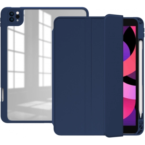 Apple iPad Pro 12.9 2021 (5. Nesil) Tablet Kılıf Nort Smart Cover Standlı Uyku Modlu Kapak - Lacivert