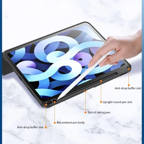 Apple iPad Pro 12.9 2021 (5. Nesil) Tablet Kılıf Nort Smart Cover Standlı Uyku Modlu Kapak - Lacivert