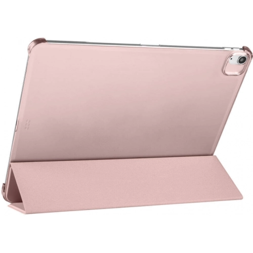 Apple iPad Pro 12.9 2021 (5. Nesil) Tablet Kılıfı Flip Smart Standlı Kalem Bölmeli Akıllı Kapak Smart Cover - Pembe Koyu