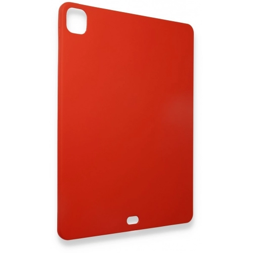 Apple iPad Pro 12.9 2022 M2 (6. Nesil) İnce Mat Esnek Silikon - Kırmızı