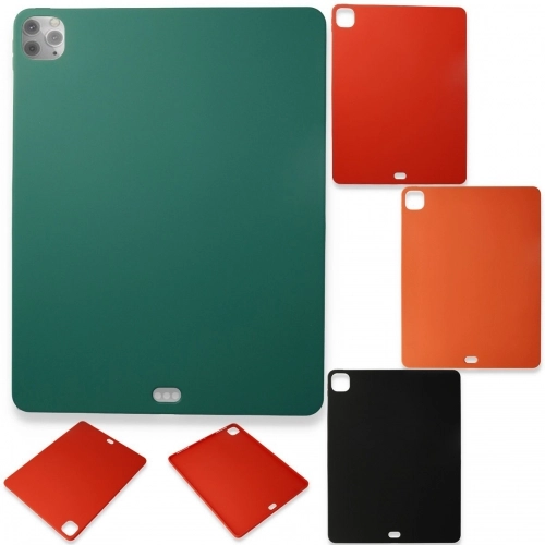 Apple iPad Pro 12.9 2022 M2 (6. Nesil) İnce Mat Esnek Silikon - Kırmızı