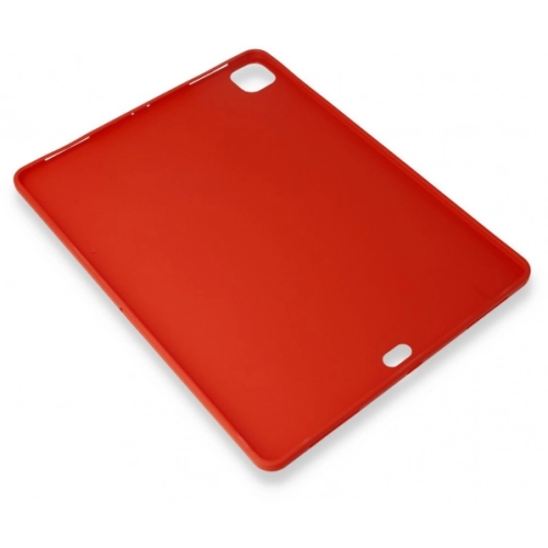Apple iPad Pro 12.9 2022 M2 (6. Nesil) İnce Mat Esnek Silikon - Kırmızı