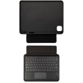 Apple iPad Pro 12.9 2022 M2 (6. Nesil) Klavyeli Kılıf Zore Border Keyboard Bluetooh Bağlantılı Standlı Tablet Kılıfı - Siyah