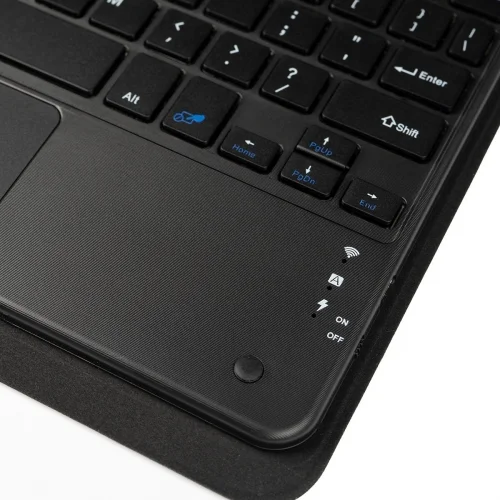 Apple iPad Pro 12.9 2022 M2 (6. Nesil) Klavyeli Kılıf Zore Border Keyboard Bluetooh Bağlantılı Standlı Tablet Kılıfı - Siyah