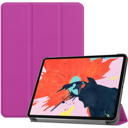 Apple iPad Pro 12.9 2022 M2 (6. Nesil) Tablet Kılıfı 1-1 Standlı Smart Cover Kapak - Mor