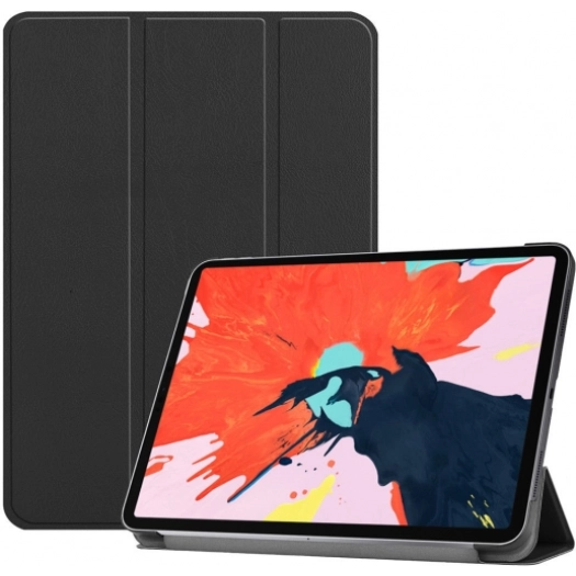 Apple iPad Pro 12.9 2022 M2 (6. Nesil) Tablet Kılıfı 1-1 Standlı Smart Cover Kapak - Siyah