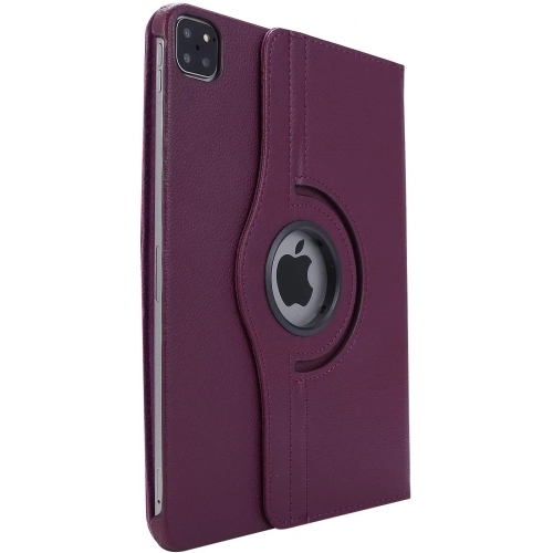 Apple iPad Pro 12.9 2022 M2 (6. Nesil) Tablet Kılıfı 360 Derece Dönebilen Standlı Kapak - Mor