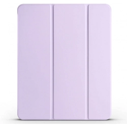 Apple iPad Pro 12.9 2022 M2 (6. Nesil) Tablet Kılıfı Flip Smart Standlı Kalem Bölmeli Akıllı Kapak Smart Cover - Lila