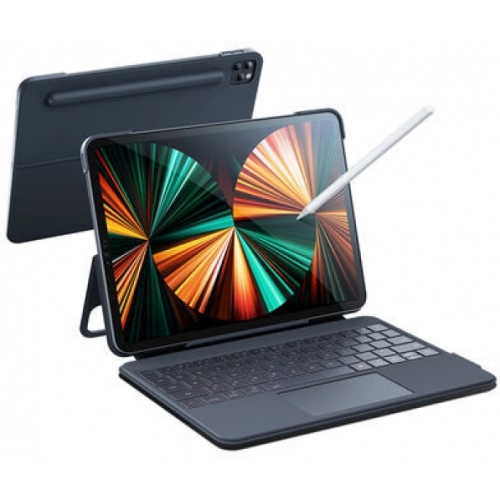 Apple iPad Pro 12.9 2022 M2 Benks KB02 Kablosuz Klavyeli Kılıf - Gri