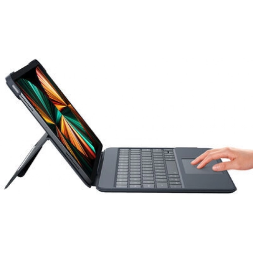 Apple iPad Pro 12.9 2022 M2 Benks KB02 Kablosuz Klavyeli Kılıf - Gri