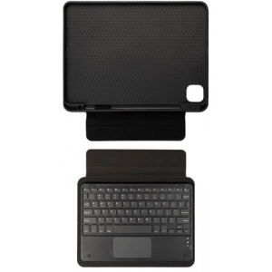 Apple iPad Pro 12.9 inç 2020 Klavyeli Kılıf Zore Border Keyboard Bluetooh Bağlantılı Standlı Tablet Kılıfı - Siyah