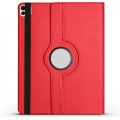 Apple iPad Pro 13 2024 Tablet Kılıfı 360 Derece Dönebilen Standlı Kapak - Kırmızı