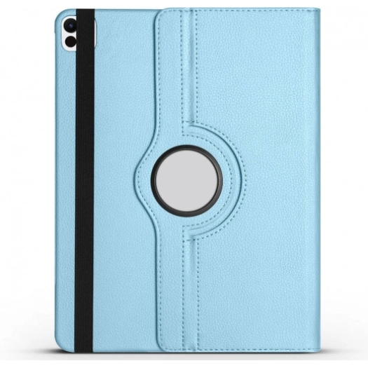 Apple iPad Pro 13 2024 Tablet Kılıfı 360 Derece Dönebilen Standlı Kapak - Mavi