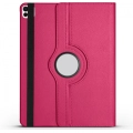 Apple iPad Pro 13 2024 Tablet Kılıfı 360 Derece Dönebilen Standlı Kapak - Pembe Koyu