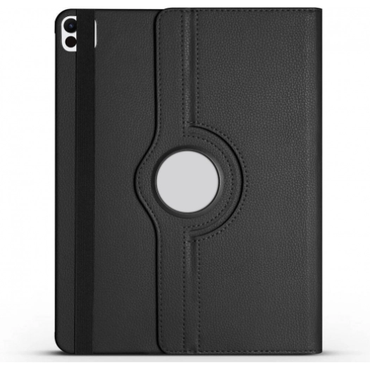 Apple iPad Pro 13 2024 Tablet Kılıfı 360 Derece Dönebilen Standlı Kapak - Siyah