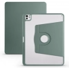 Apple iPad Pro 13 2024 Tablet Kılıfı Termik Kalem Bölmeli Dönebilen Standlı Kapak - Koyu Yeşil