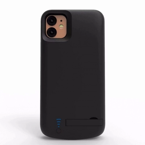 Apple iPhone 11 Şarjlı Kılıf 6000 mAh Göstergeli Yedek Batarya Powerbank - Siyah