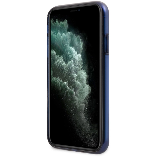 Apple iPhone 11 Kılıf BMW Buzlu Transparan Dizayn Kapak - Şeffaf-Mavi