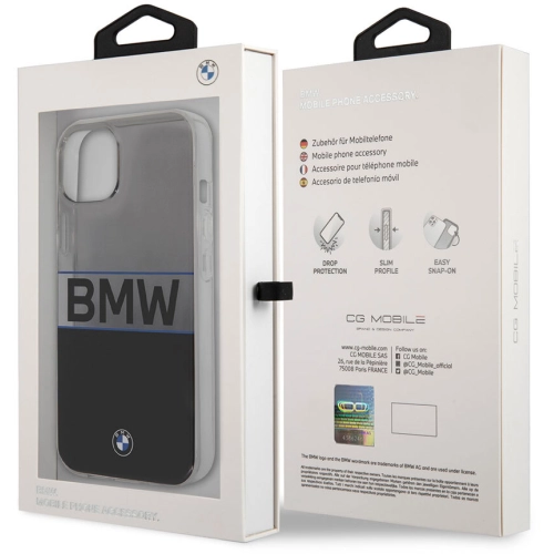 Apple iPhone 11 Kılıf BMW Buzlu Transparan Sert PC Kapak - Şeffaf-Siyah