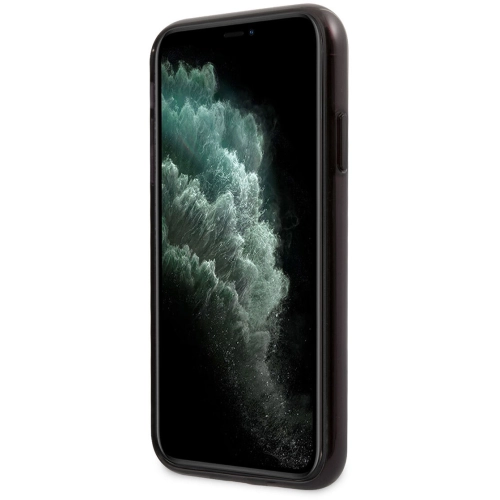 Apple iPhone 11 Kılıf BMW Transparan Elektroplatin Kenar Kaplama Dizayn Kapak - Şeffaf-Siyah