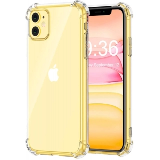 Apple iPhone 11 Kılıf Silikon Köşe Korumalı Airbag Darbe Emici Kapak - Şeffaf