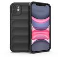 Apple iPhone 11 Kılıf Esnek TPU Oyuklu Arka Yüzey Tasarımlı Zore Etnik Silikon Kapak - Siyah