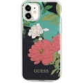 Apple iPhone 11 Kılıf GUESS Çiçek Desenli Tasarım Kapak - Siyah
