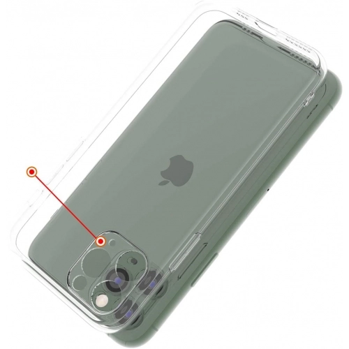 Apple iPhone 11 Pro Kılıf Kamera Korumalı Esnek Silikon Kapak - Şeffaf