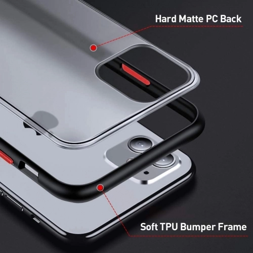 Apple iPhone 11 Kılıf Kamera Korumalı Arkası Şeffaf Mat Silikon Kapak - Turkuaz