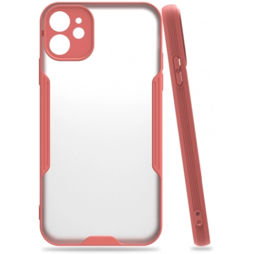 Apple iPhone 11 Kılıf Renkli Silikon Kamera Lens Korumalı Şeffaf Parfe Kapak - Pembe