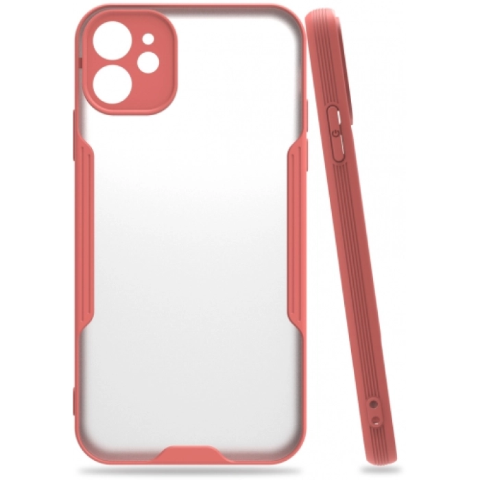 Apple iPhone 11 Kılıf Renkli Silikon Kamera Lens Korumalı Şeffaf Parfe Kapak - Pembe